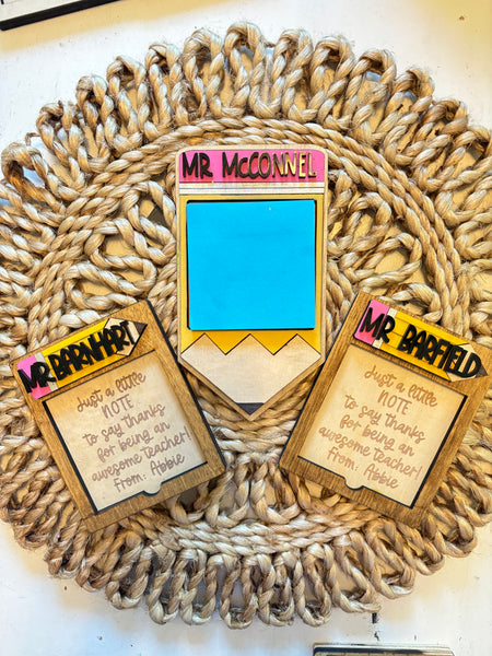 Teacher Sticky Note Holder