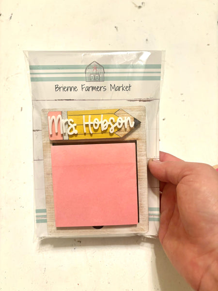 Teacher Sticky Note Holder