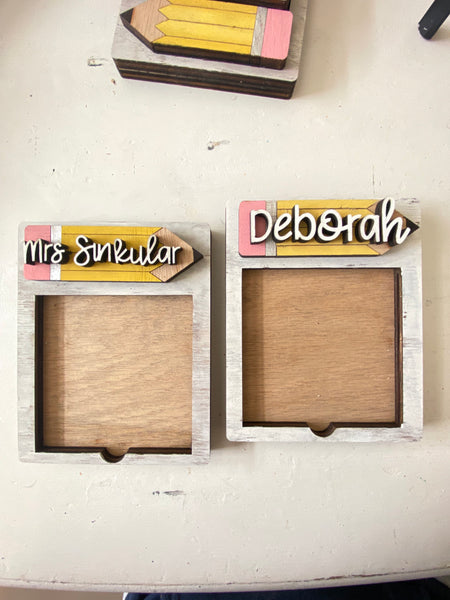 Teacher Sticky Note Holder
