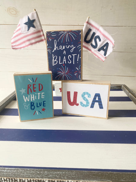 USA Block signs