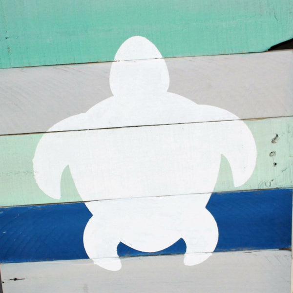 Sea turtle pallet wood sign, chalk paint, beach coastal decor, reclaimed handmade