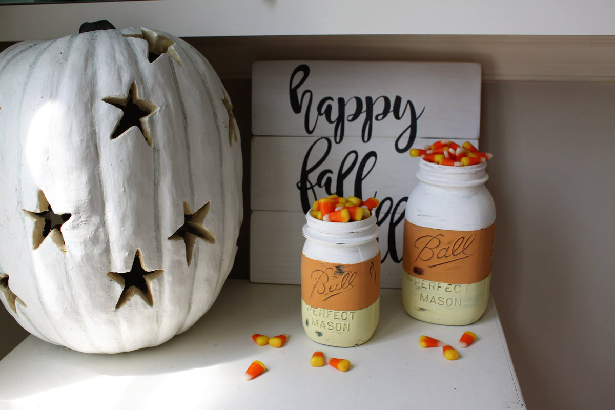 Fall Candy Corn Jars  Paint The Town Pretty