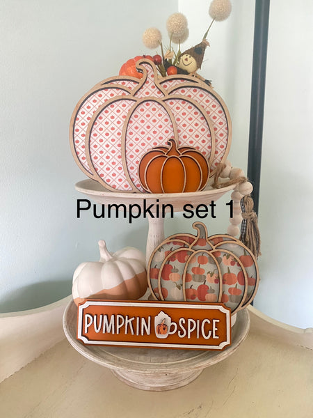 Layered fall pumpkins