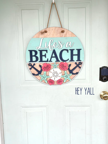 Life’s a beach door hanger (made for you)