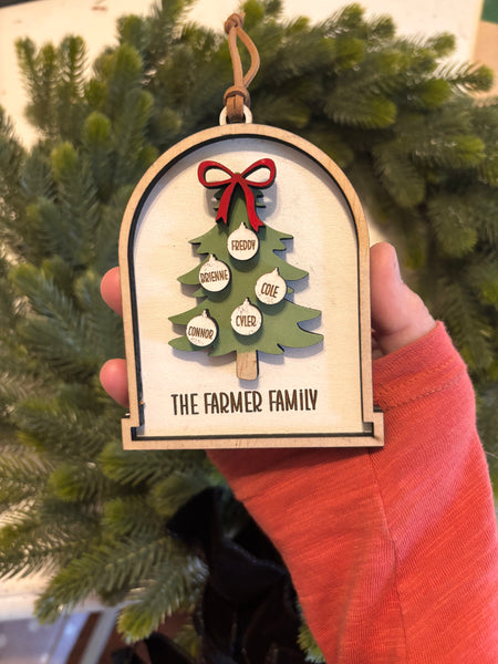 Personalized tree ornament