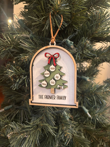 Personalized tree ornament