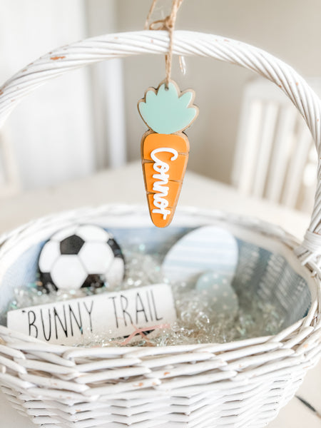 Carrot Easter basket tag