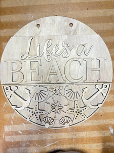 Life’s a beach DIY door hanger