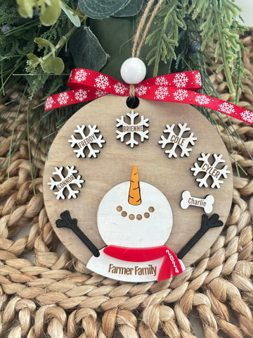 Personalized Snowman ornament