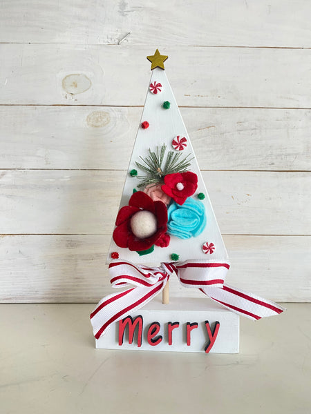 Wood felt Christmas trees