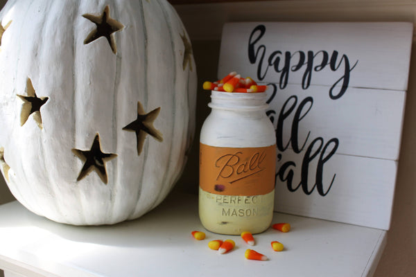 Candy Corn Mason Jar, Home Decor, Fall Decor, Trick or Treat, Halloween Party, Fall, Candy, Autumn Gift,