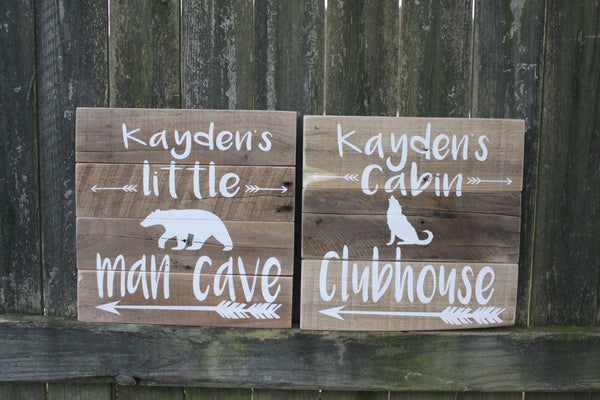 Little man cave sign, teepee sign, little man cave playroom sign, little man cave painted wood sign, Little boys room, boys bedroom sign