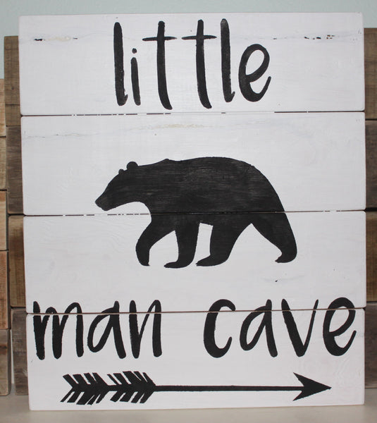 Little man cave sign, teepee sign, little man cave playroom sign, little man cave painted wood sign, Little boys room, boys bedroom sign