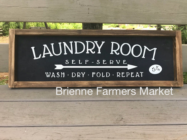 Laundry Sign, laundry room decor, fun laundry sign, farmhouse style laundry sign, framed laundry sign, laundry, vintage laundry, rustic sign