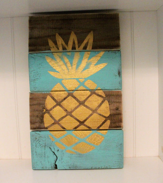 pineapple sign, summer decor, beach house decor,  beach wall art, island living, pineapple decor, gallery wall art, sign art, aloha sign