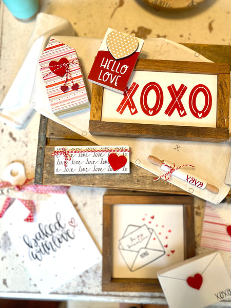 Valentine’s Day tiered tray signs