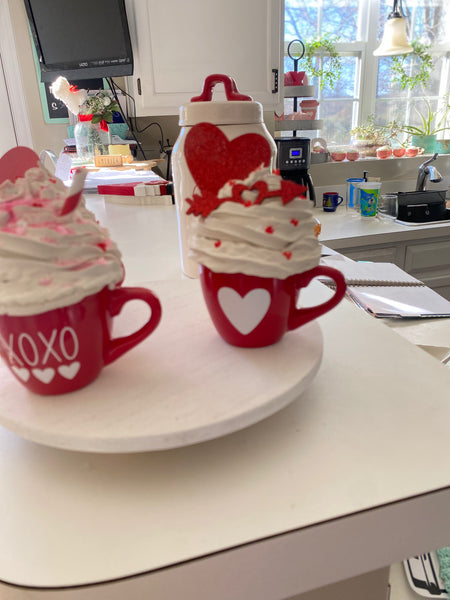 Valentine cocoa mugs