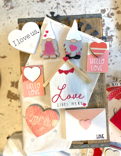 Valentine’s Day tiered tray signs