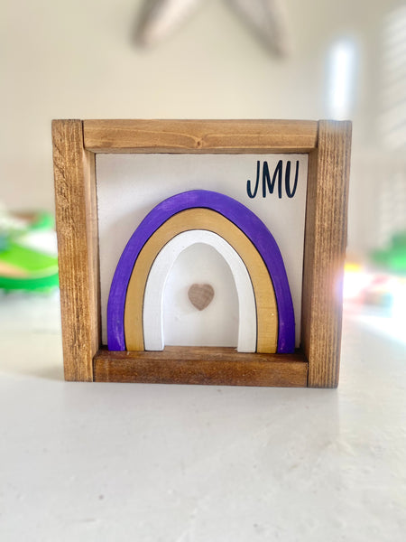 Ombre Rainbow framed sign