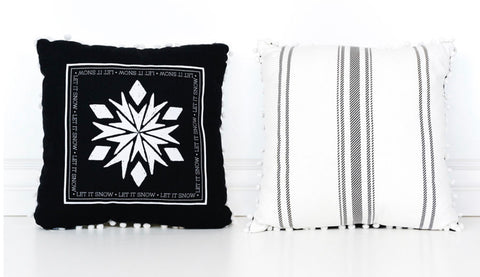 Let It Snow reversible pillows