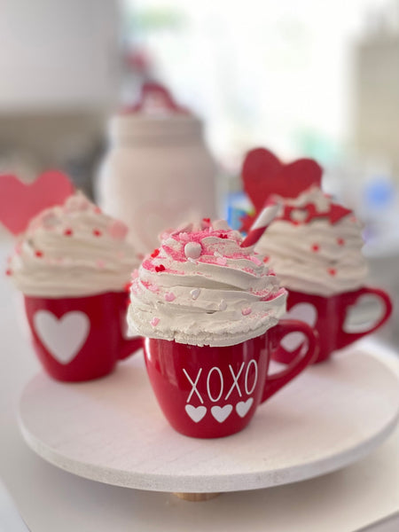 Valentine cocoa mugs