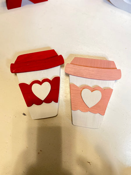 Valentine's day coffee mug cutouts